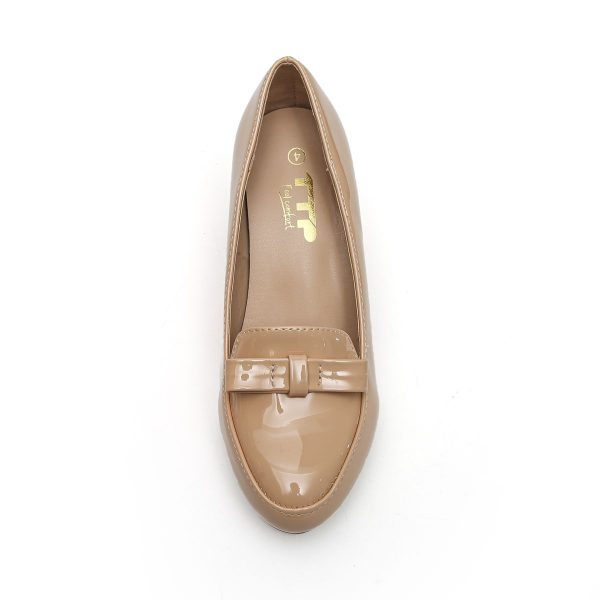 TTP Women Patent PU Block Heel Courts with Bow Decor JSF58 - Image 3