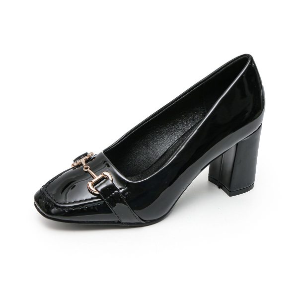 TTP - Square Toe Block Heel with Link Decor JSF51 - Image 16