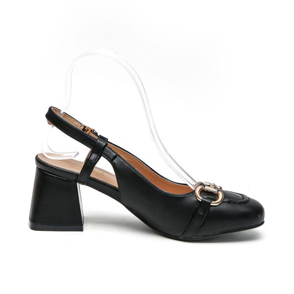 TTP - Fashion Flare Heels with Sling back and Link Decor JSF55 - Image 19