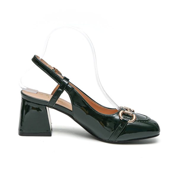 TTP - Fashion Flare Heels with Sling back and Link Decor JSF55 - Image 13