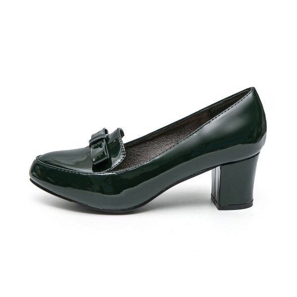 TTP Women Patent PU Block Heel Courts with Bow Decor JSF58 - Image 17