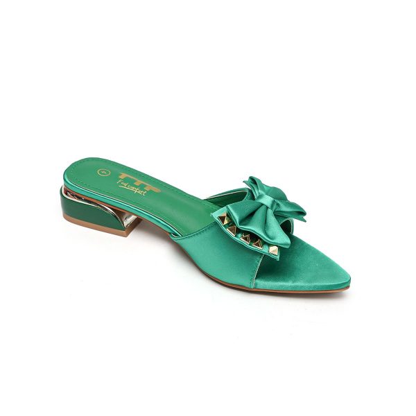 TTP Women Textile Slide Sandals with Bow Decor JSF62 - Image 12