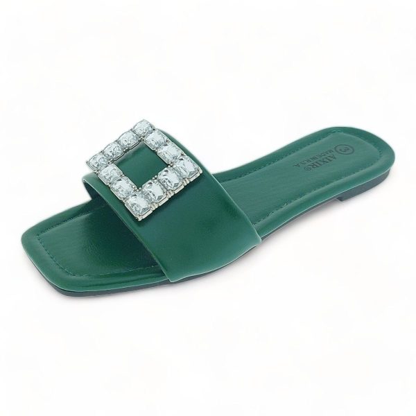 Aixir Sandal with Embellished Square Decor PSL4184