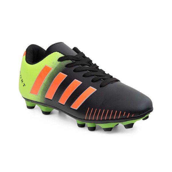 Youth PU 12 Stud Soccer Boot with Line Details QX22009