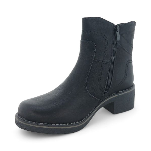 Women's Classic Ankle Boot with Dual Side Zippers