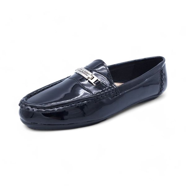 TTP Men's Patent Moccasin with Metal Buckle Decor on Vamp DZ101058 - Image 6