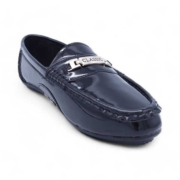 TTP Men's Patent Moccasin with Metal Buckle Decor on Vamp DZ101058 - Image 4