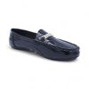 Men's Patent Moccasin with Metal Buckle Decor on Vamp