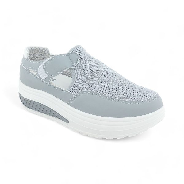 Fashion Platform Sneaker with Hook and Loop XB3905 - Image 12