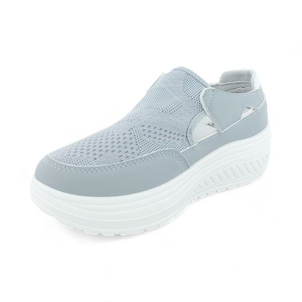 Fashion Platform Sneaker with Hook and Loop XB3905 - Image 11