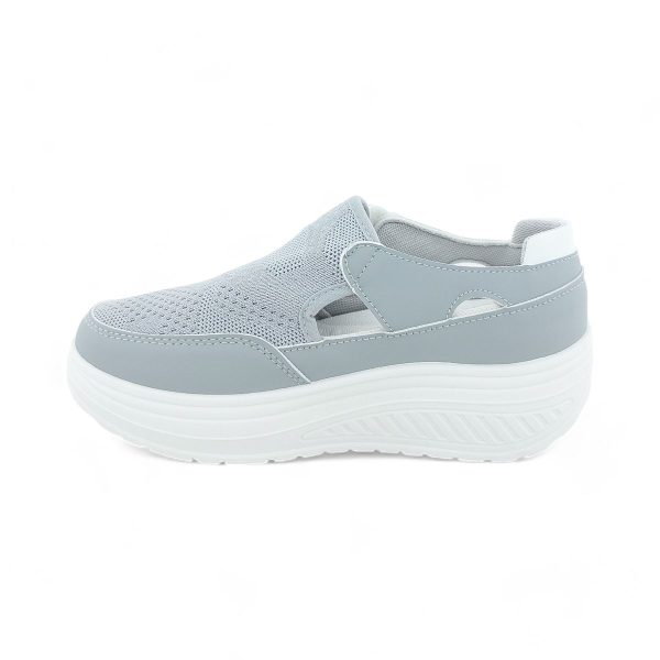 Fashion Platform Sneaker with Hook and Loop XB3905 - Image 10