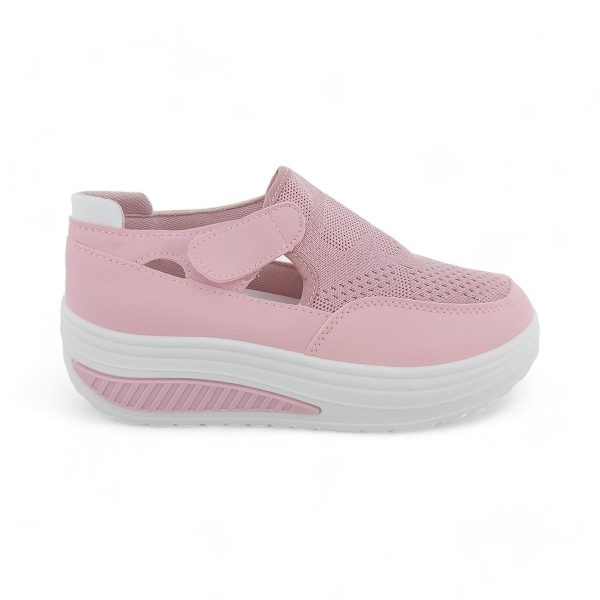 Fashion Platform Sneaker with Hook and Loop XB3905 - Image 9