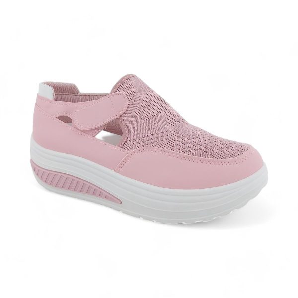 Fashion Platform Sneaker with Hook and Loop XB3905 - Image 8