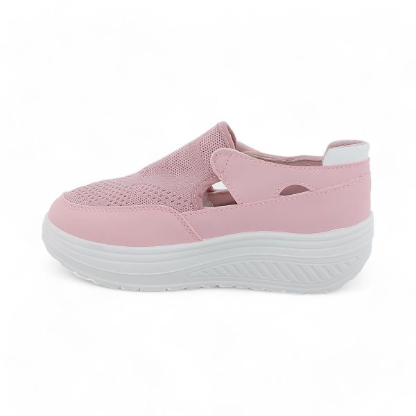 Fashion Platform Sneaker with Hook and Loop XB3905 - Image 6