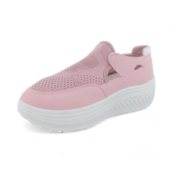 Fashion Platform Sneaker with Hook and Loop XB3905 - Image 7