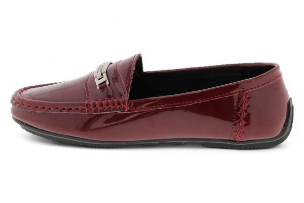 TTP Men's Patent Moccasin with Metal Buckle Decor on Vamp DZ101058 - Image 12