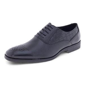 Men's Formal PU Crocodile Embossed Upper Oxford Dress Shoes