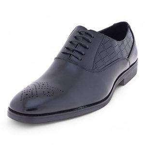 Men's Formal PU Crocodile Embossed Upper Oxford Dress Shoes