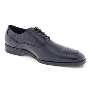 Men's Formal PU Crocodile Embossed Upper Oxford Dress Shoes