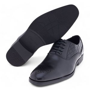 Men's Formal PU Crocodile Embossed Upper Oxford Dress Shoes