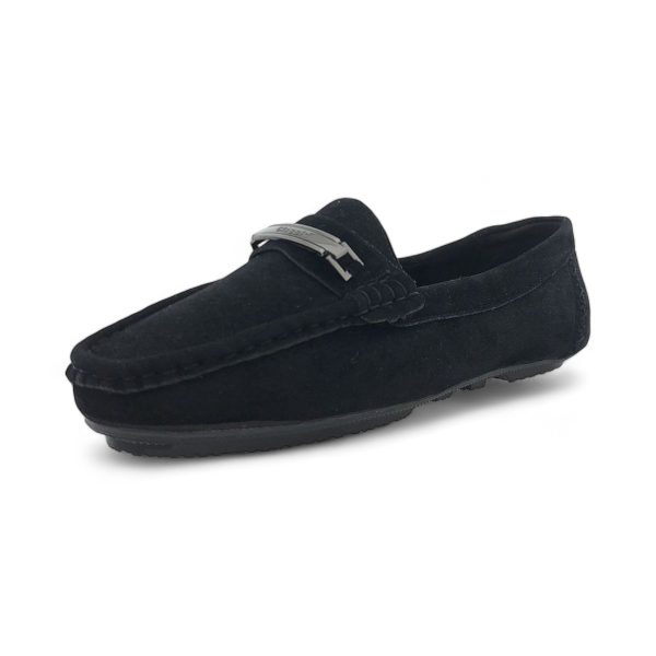 TTP - Women's Suede Moccasin with Metal Decor