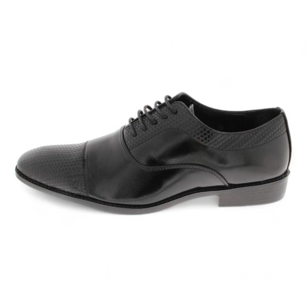 CHUN SEN - Men's Black PU Oxford with PU Detailing Y815 - Image 7