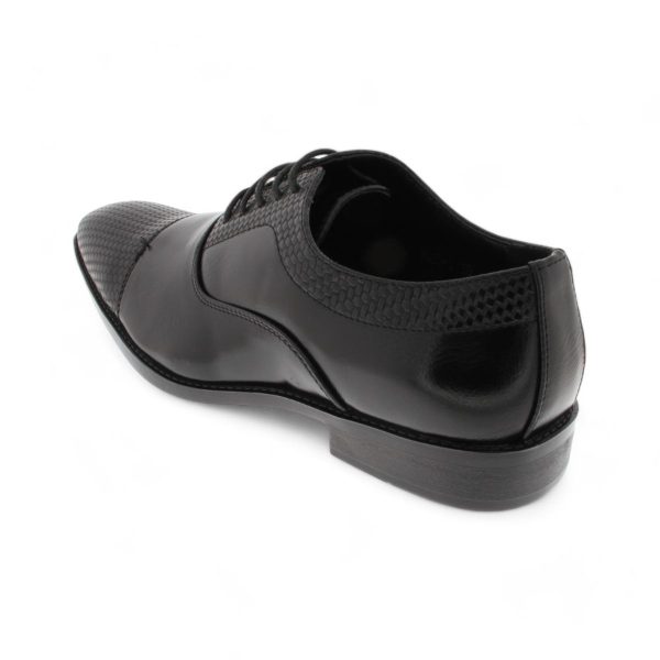 CHUN SEN - Men's Black PU Oxford with PU Detailing Y815 - Image 6