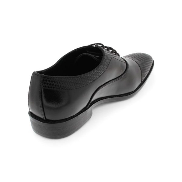 CHUN SEN - Men's Black PU Oxford with PU Detailing Y815 - Image 5