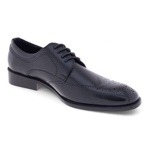 Men's Formal PU Derby Full Brogue Almond Toe Dress Shoes