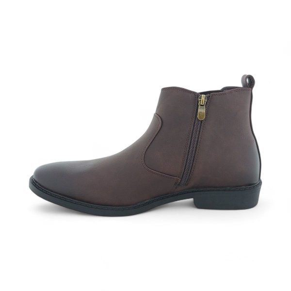 Men's Classic Ankle Boots with Elasticated Side and Side Zipper Y879 - Image 3