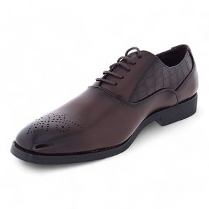 Men's Formal PU Crocodile Embossed Upper Oxford Dress Shoes