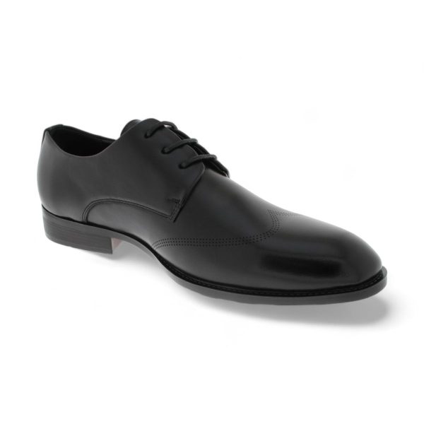 Men PU Derby with Wingtip and metal decor