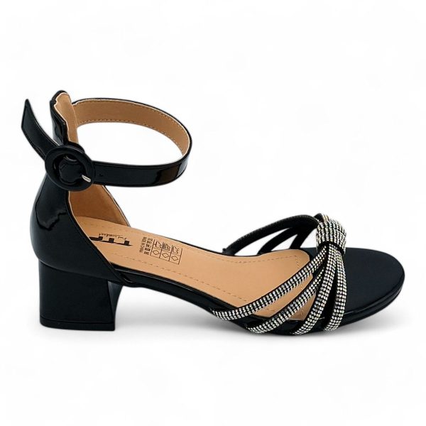 TTP Women Patent Block Heel Sandals with Embellished Bow - HT009 - Image 16