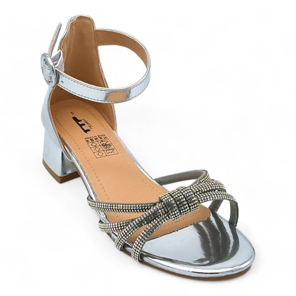 Women Patent Block Heel Sandals