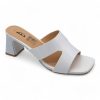 Block Heel Slip-On Sandals