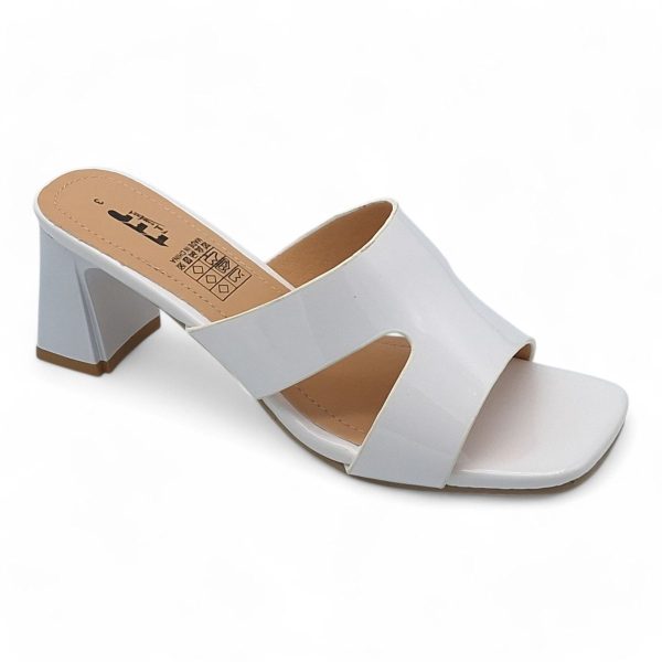 Block Heel Slip-On Sandals