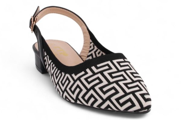 Women Geometric Slingback Mule