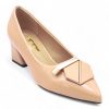 Women Patent PU Block Heel Courts