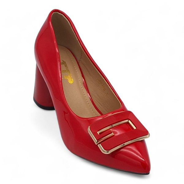 TTP Women Patent PU Block Heel Courts - JSF129 - Image 12