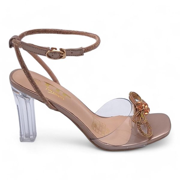 TTP Women Clear Heel Sandals with Ribbon Decor JSF121 - Image 5