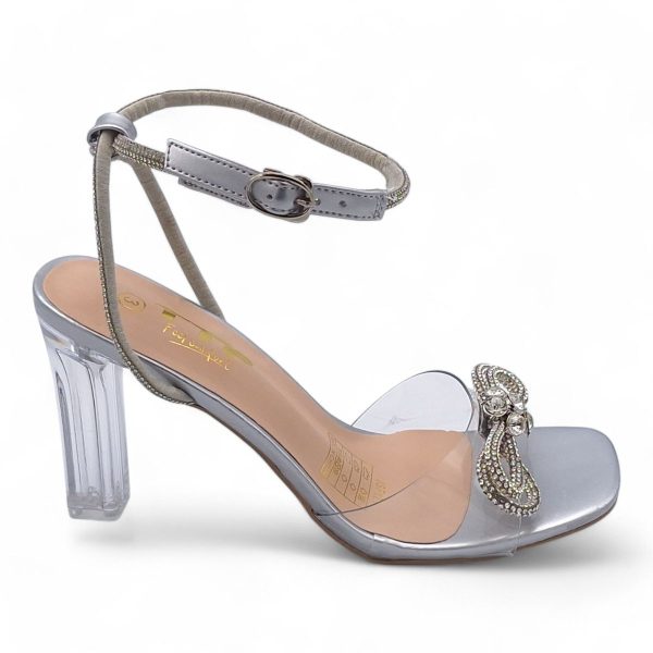 TTP Women Clear Heel Sandals with Ribbon Decor JSF121 - Image 14