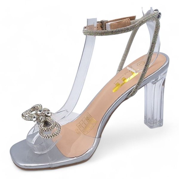 TTP Women Clear Heel Sandals with Ribbon Decor JSF121 - Image 12