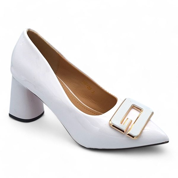 TTP Women Patent PU Block Heel Courts - JSF129 - Image 9