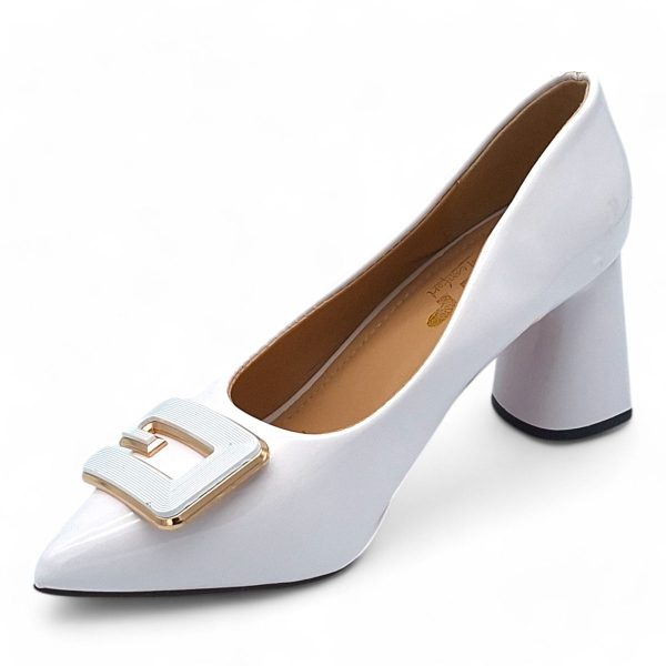 TTP Women Patent PU Block Heel Courts - JSF129 - Image 7