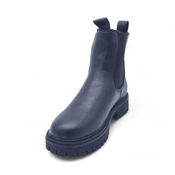 Women Round Toe PVC Platform Sole Chelsea Boots - XB240310 - Image 5