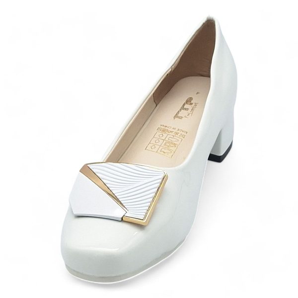 TTP Women Patent PU Square Toe Low Block Heel HT240510 - Image 4