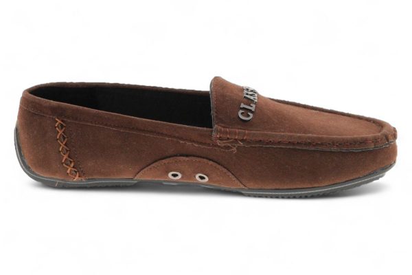 TTP Men's Suede Moccasin with Metal Classic Decor on Vamp - Image 2