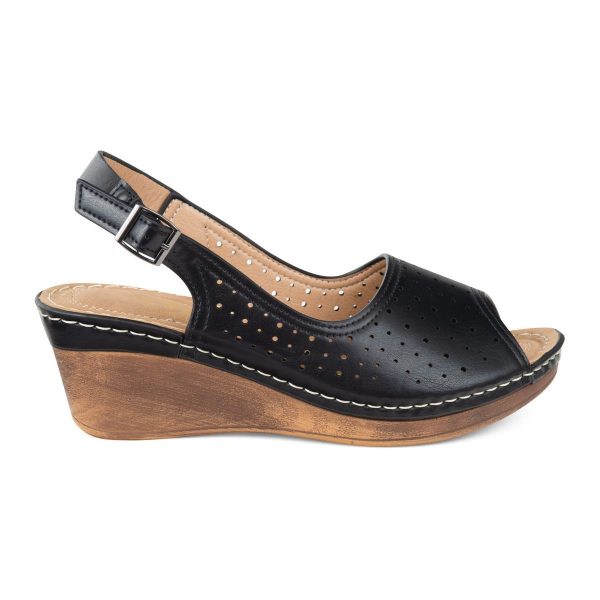 TTP Ladies Wedge Heel Sandals with Cut Out Pattern - Image 11