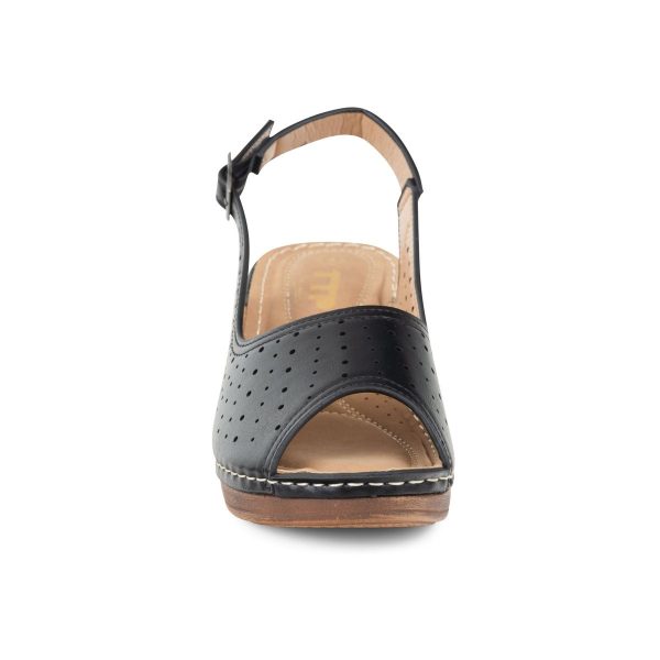 TTP Ladies Wedge Heel Sandals with Cut Out Pattern - Image 9