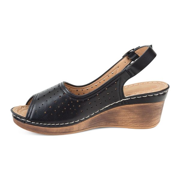 TTP Ladies Wedge Heel Sandals with Cut Out Pattern - Image 7